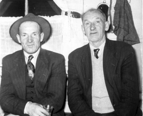 186: l-r Jerry Ryan and Mike Lambe. (circa 1955-1956) [courtesy of Betty (Carroll) Spurvey]  - Jerry son of David Ryan &amp;amp; Isabella Webber; Mike son of James Lambe &amp;amp; Anne Whiffin